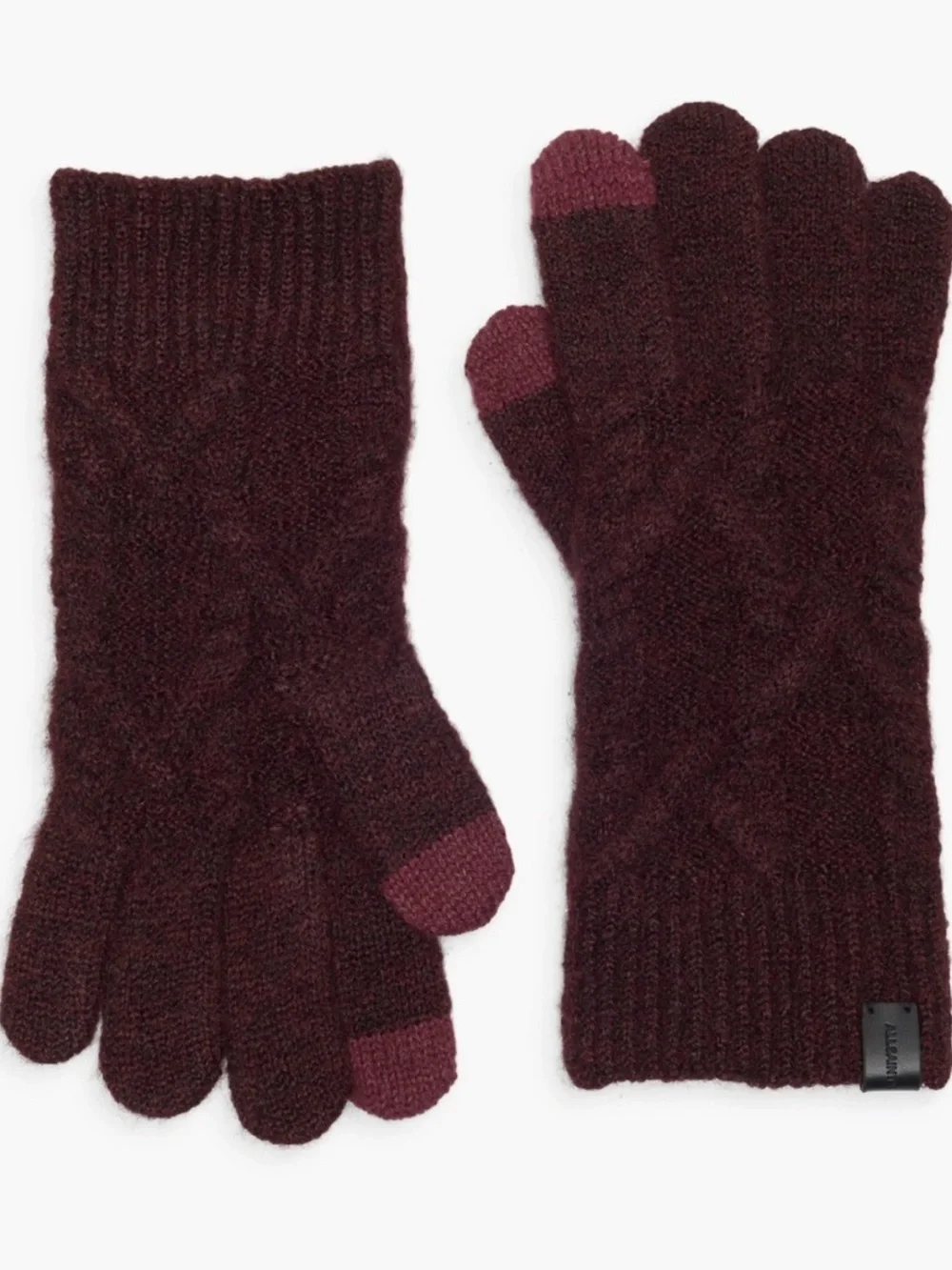 NWT AllSaints Gable Knit Gloves